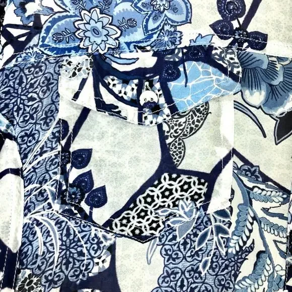 Johnny Was Moonlight Leya Button Up Cupra Multiprint Patchwork Pattern Size XS - Picture 9 of 9